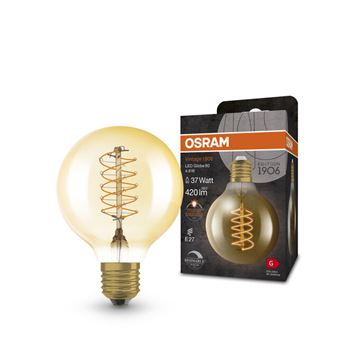 Osram LED Vintage 1906 Globe 80 Spiral Ultra Tynd DIM Gold 4,8W=37W E27